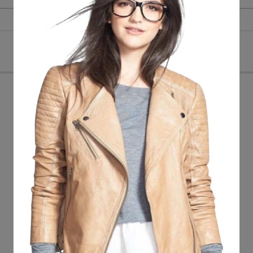 Treasure & Bond Tan Leather Jacket